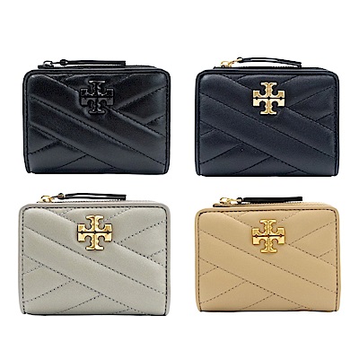 TORY BURCH Kira Chevron 拉鍊對開短夾 (多色選)