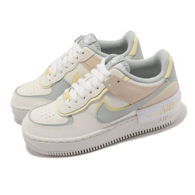 Nike 休閒鞋 Wmns AF1 Shadow 女鞋 米白 粉藍 經典 AF1 基本款 DR7883-101