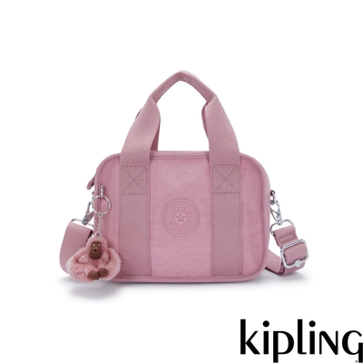 Kipling 溫柔荷花粉輕巧手提斜背兩用包-NADALE