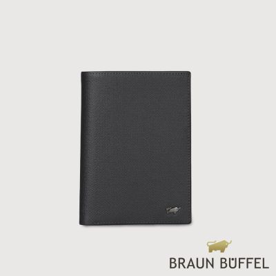 【BRAUN BUFFEL 德國小金牛】台灣總代理 安德勒-1 6卡護照夾-黑色/BF531-181-BK