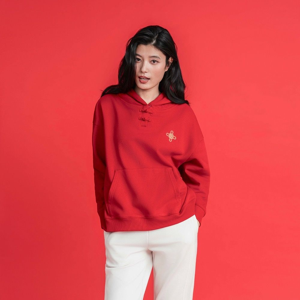 GIORDANO 女裝寬鬆印花連帽T Horse to Success系列