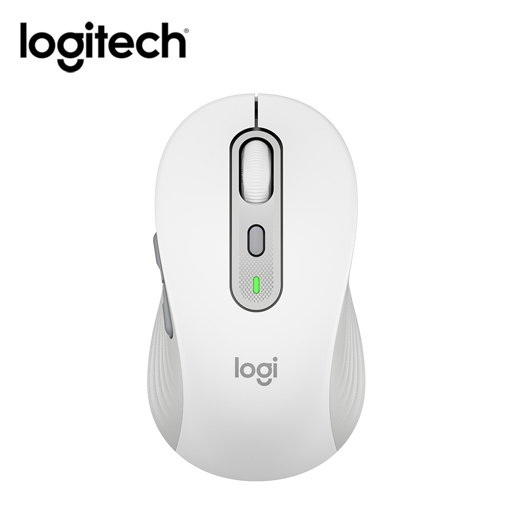 羅技 logitech M750L 大手版多工靜音無線滑鼠-珍珠白