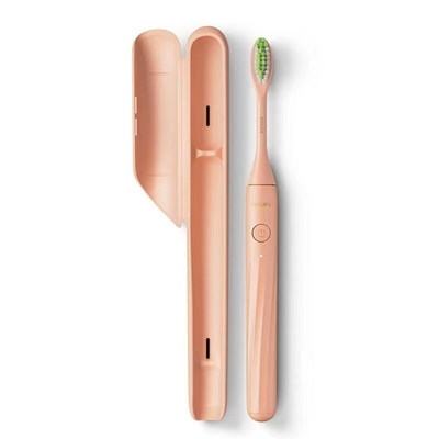 PHILIPS 飛利浦 【Philips飛利浦】One by Sonicare攜帶式旅行盒電動牙刷 HY1200粉色(全新品-外盒凹損)