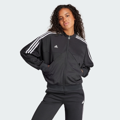 ADIDAS W TIRO CB TT 女運動外套-黑白-IS4345