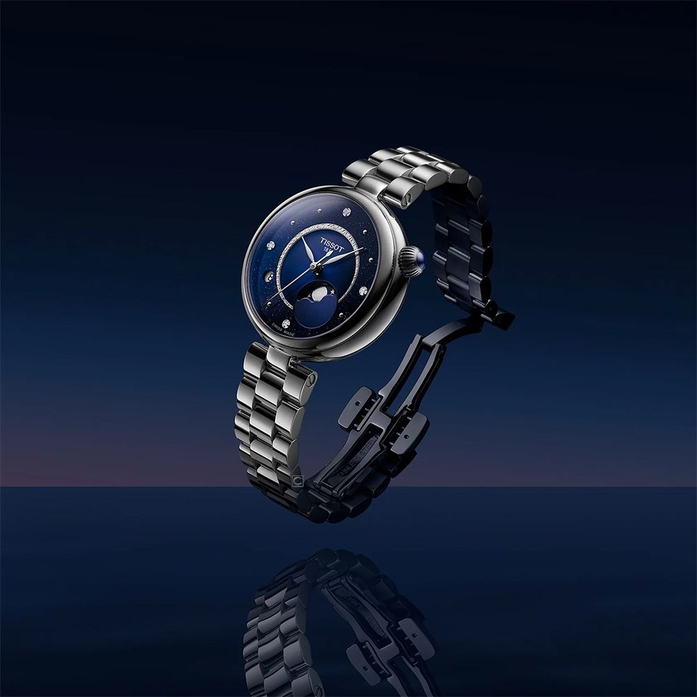 TISSOT 天梭錶官方授權 Desir系列 月相顯示 時尚腕錶 女錶 禮物-T1522231149600/29.6mm