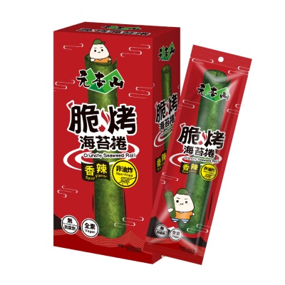 元本山 脆烤海苔捲香辣(8包/盒)