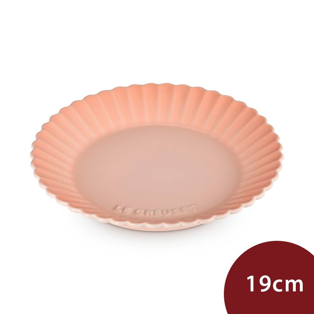 Le Creuset 花瓣系列 雛菊花瓣盤 點心盤 盛菜盤 19cm 蜜桃橙