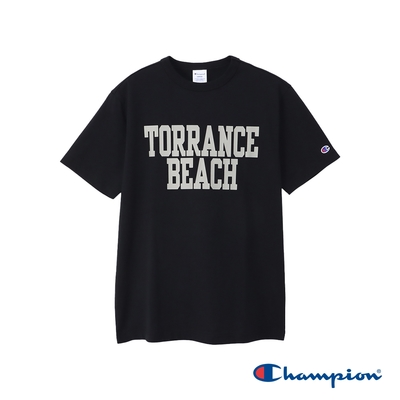 Champion-純棉學院字型印花短袖TEE-男(黑色)