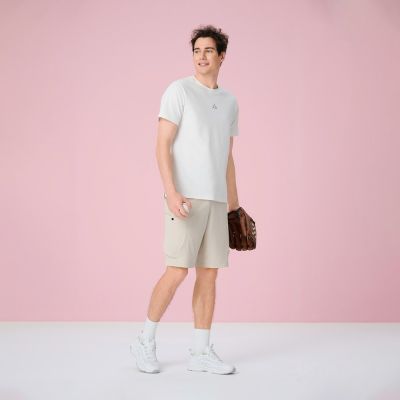 GIORDANO 男裝彈力挺拔抽繩卡其短褲【雙色任選】