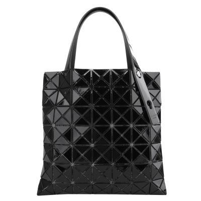 ISSEY MIYAKE  BAOBAO幾何小菱格7x7手提包/黑(亮面)