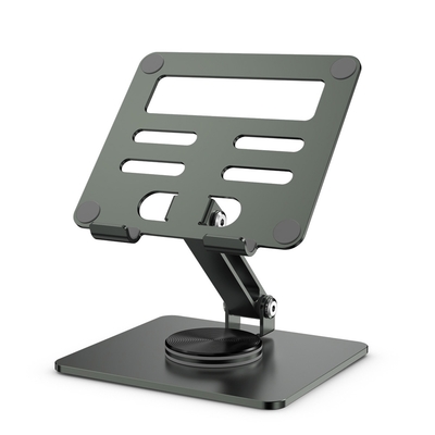 碳鋼雙軸旋轉支架 360°折疊平板支架/手機支架 增高散熱架