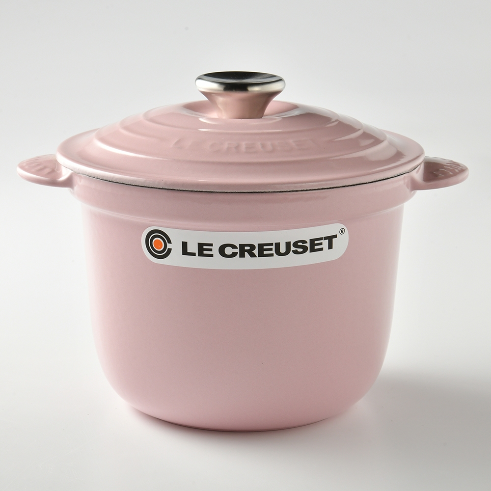 Le Creuset 萬用窈窕鑄鐵鍋20cm 2.8L 雪紡粉湯鍋燉鍋(電磁爐IH爐可用