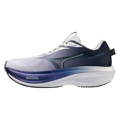 Mizuno 美津濃 Wave Rider 30 [J1GS262099] 男 慢跑鞋 緩震 緩衝 炫光 藍白