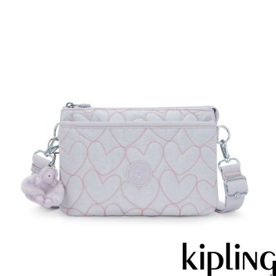 『千層包』Kipling 愛心粉紫單肩隨身斜背包-RIRI