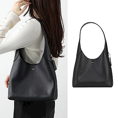 COACH  專櫃款BROOKLYN 28 單肩側背包-黑色