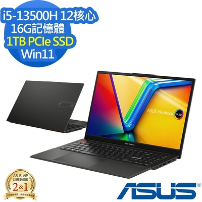 ASUS華碩 ASUS S5504VA 15.6吋效能筆電 i5-13500H/16G/1TB PCIe SSD/Win11/Vivobook S15 OLED/午夜黑/特仕版