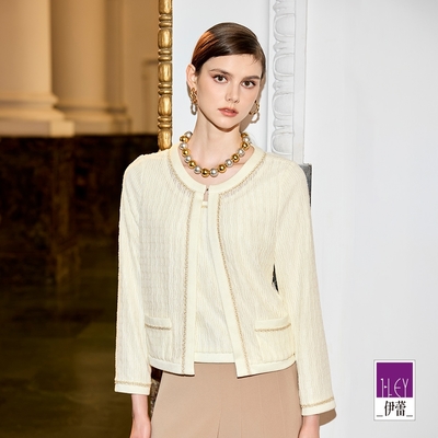 ILEY伊蕾 小香蕾絲假兩件上衣(杏；M-XL)