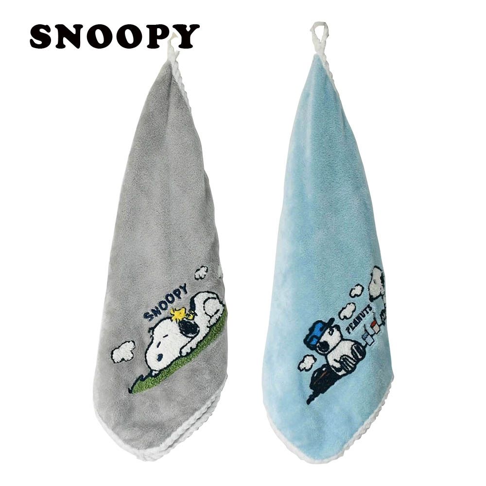 史努比Snoopy 絲光絨毛巾繡毛巾(單條)_morino
