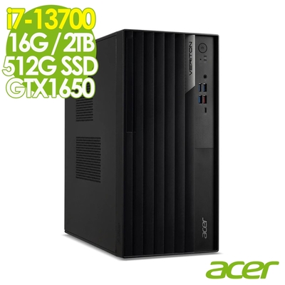 Acer 宏碁 Veriton VM4715G 商用電腦 (i7-13700/16G/2TB+512G SSD/GTX1650-4G/W11P)