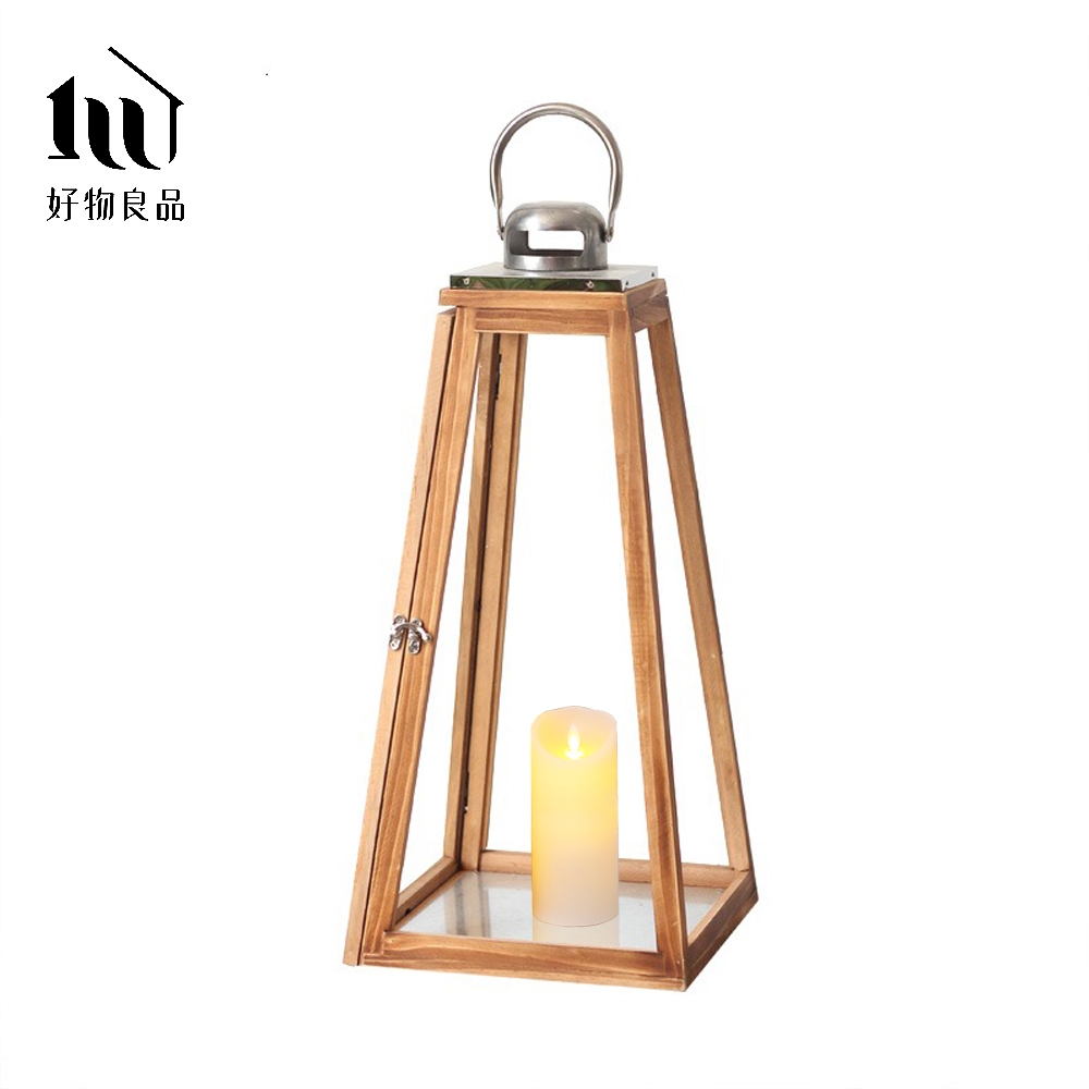 好物良品】大款_燭台花藝原木玻璃裝飾造景(附LED蠟燭) 原木燈座園藝
