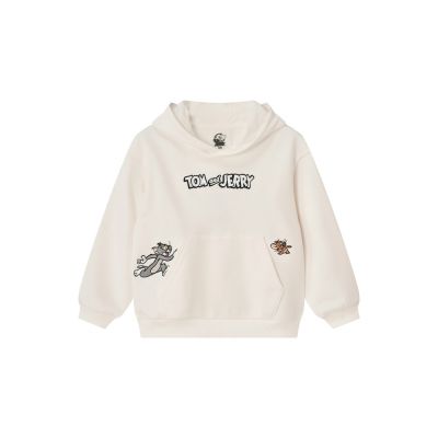 GIORDANO 童裝追逐遊戲刺繡連帽TEE 湯姆貓與傑利鼠系列