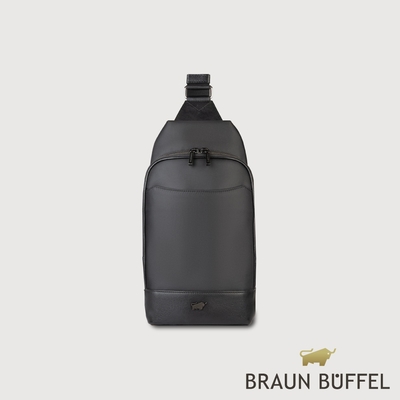 【BRAUN BUFFEL 德國小金牛】台灣總代理 湯姆 胸包-黑色/BF542-TW22-BK