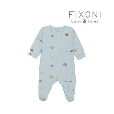 Brands4kids 棕熊藍色長袖連身衣 Fixoni系列