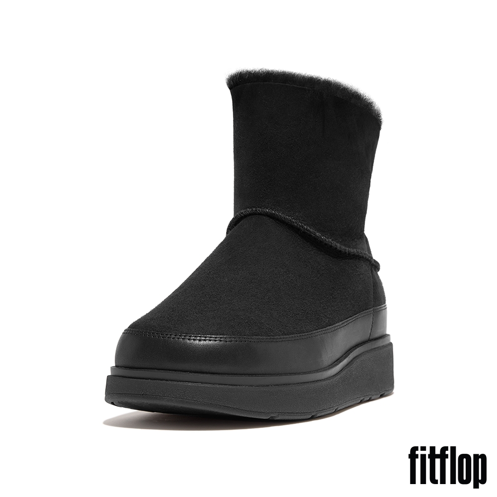 【FitFlop】GEN-FF 迷你雙面羊毛靴-女(靚黑色) (靚黑色)