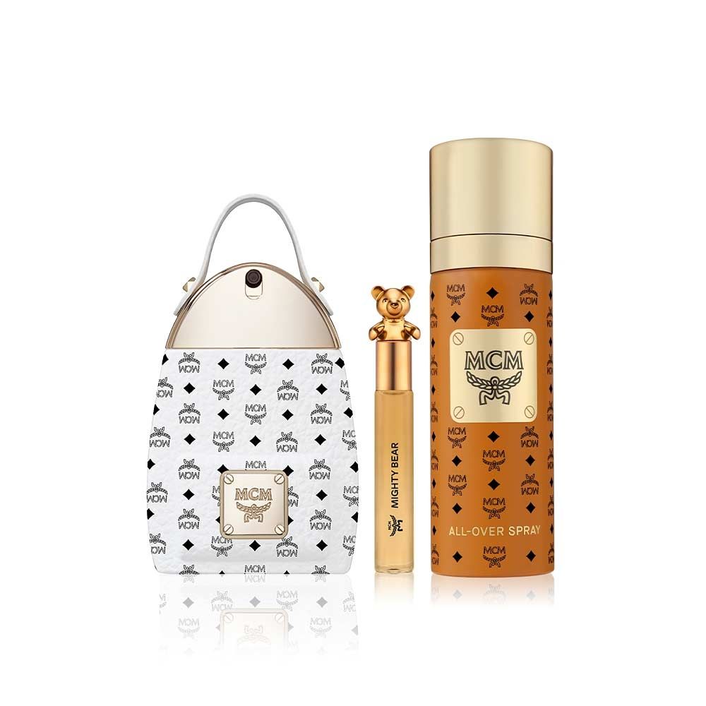 MCM】銀白背包女性淡香精75ml(贈動物狂想曲香水筆15ml+身體髮香噴霧