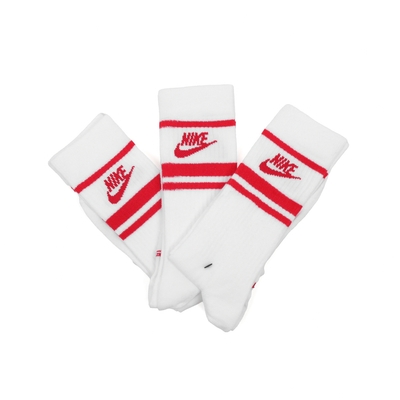 Nike 長襪 Everyday Essential 白 紅 吸濕 速乾 休閒襪 中筒襪 襪子 DX5089-102