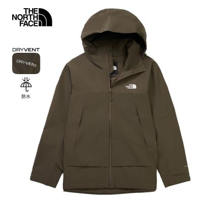 The North Face 官方旗艦 北面男款灰褐色DRYVENT防水衝鋒衣｜8BWF21L 外套