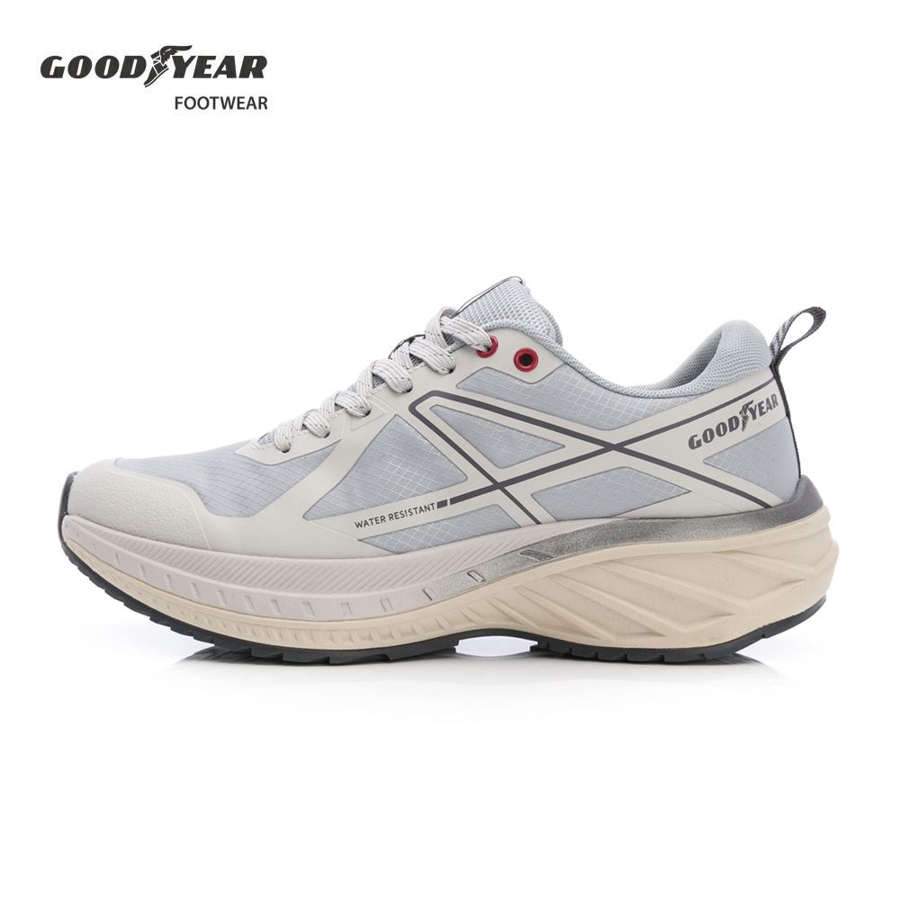 【GOODYEAR 固特異】飛翼-防撥水緩震運動鞋/男鞋 寬楦 輕量 白色(GAMR53839)