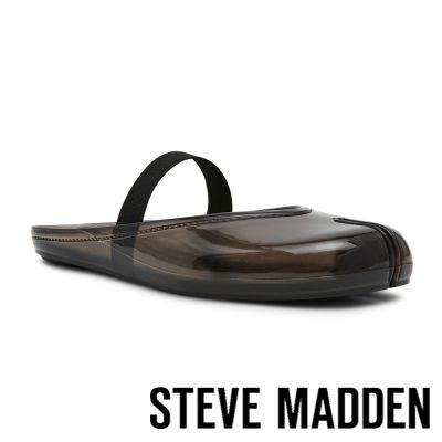 STEVE MADDEN-果凍夾腳平底穆勒鞋 COVA-黑色
