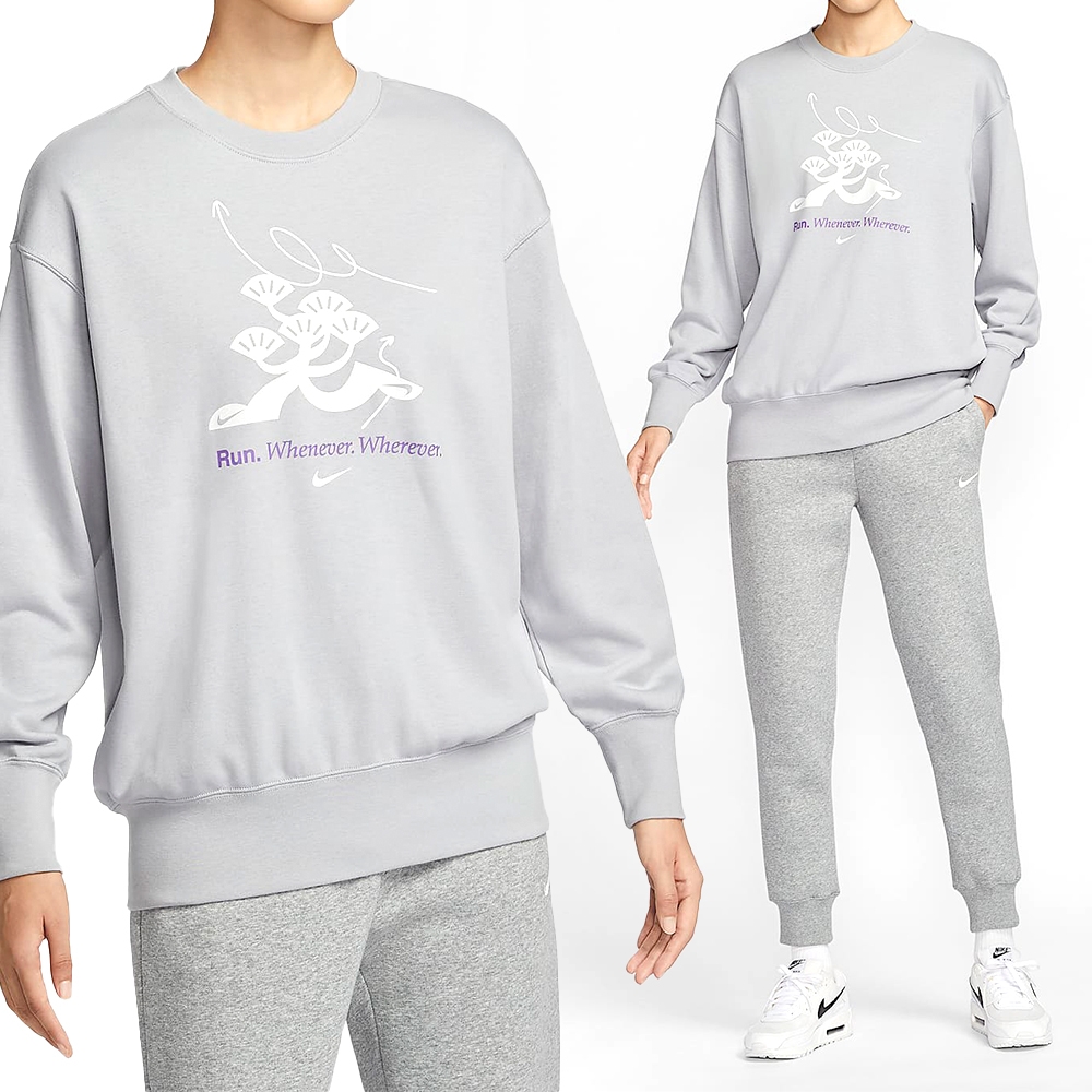 Nike PHNX FLC OS 女款 灰色 運動 超寬鬆 長袖 HQ4737-012