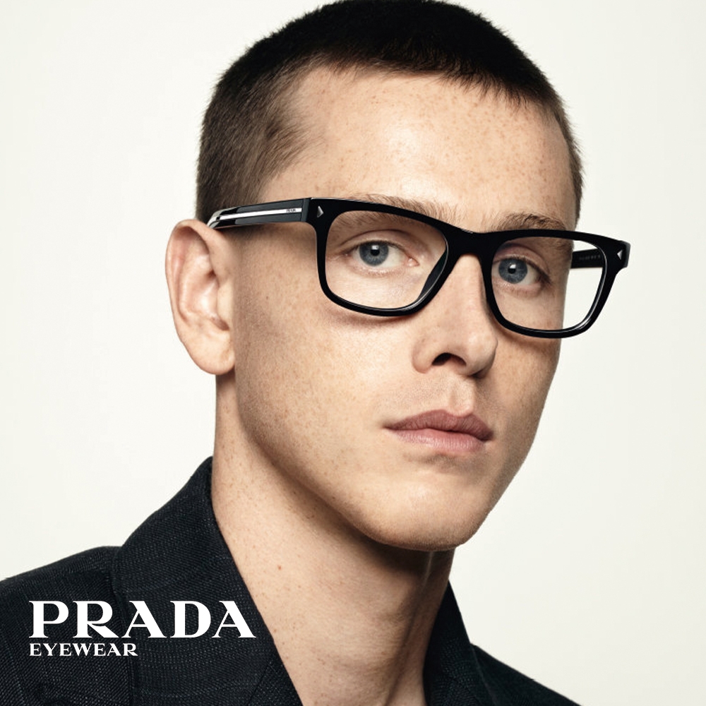 PRADA 方形膠框光學眼鏡/黑#VPRA13F 16K1O1-54mm | 一般鏡框| Yahoo