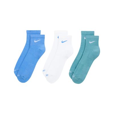 Nike 休閒襪 Everyday Plus Cushioned 襪子 藍 白 短襪 3雙入 SX6890-937