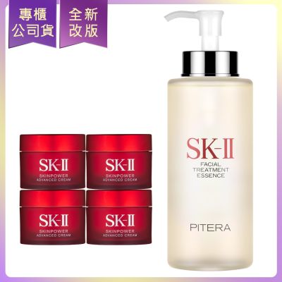 SK-II/SK2 *SK-II 青春露330ml+致臻肌活能量活膚霜15g*4(專櫃公司貨)