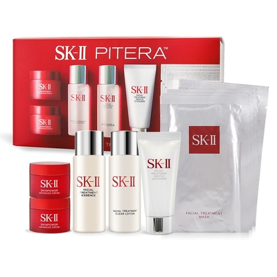 SK-II/SK2 SK-II 9件體驗組(洗面乳20g+青春露30ml+亮采水30ml+致臻活膚霜15gX2+面膜X4)-國際航空版