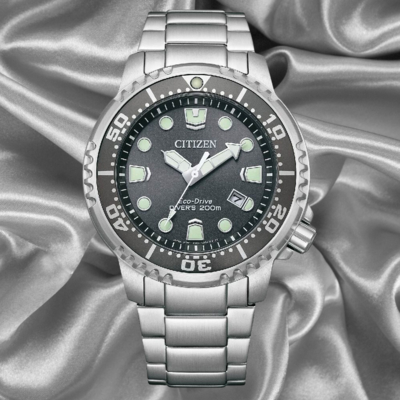 CITIZEN 星辰 PROMASTER BN0167-50H JIS1型抗磁光動能潛水腕錶 灰面 44mm