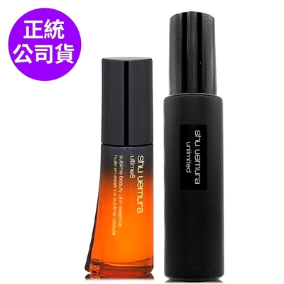 shuuemura植村秀 *SHU UEMURA植村秀 無極限控油定妝噴霧100ml+全能奇蹟精華30ml (正統公司貨)