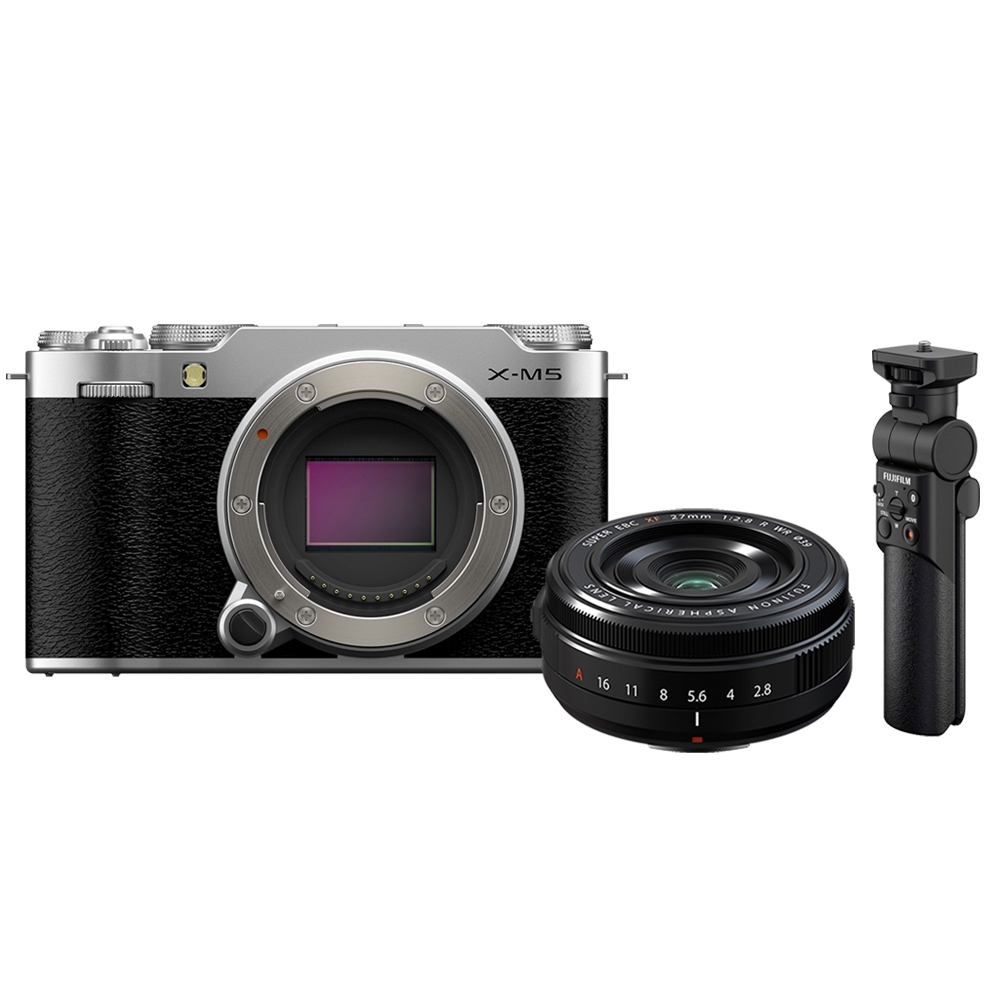 FUJIFILM X-M5 單機身+ XF 27mm F2.8 鏡頭+ TG-BT1 原廠手把公司