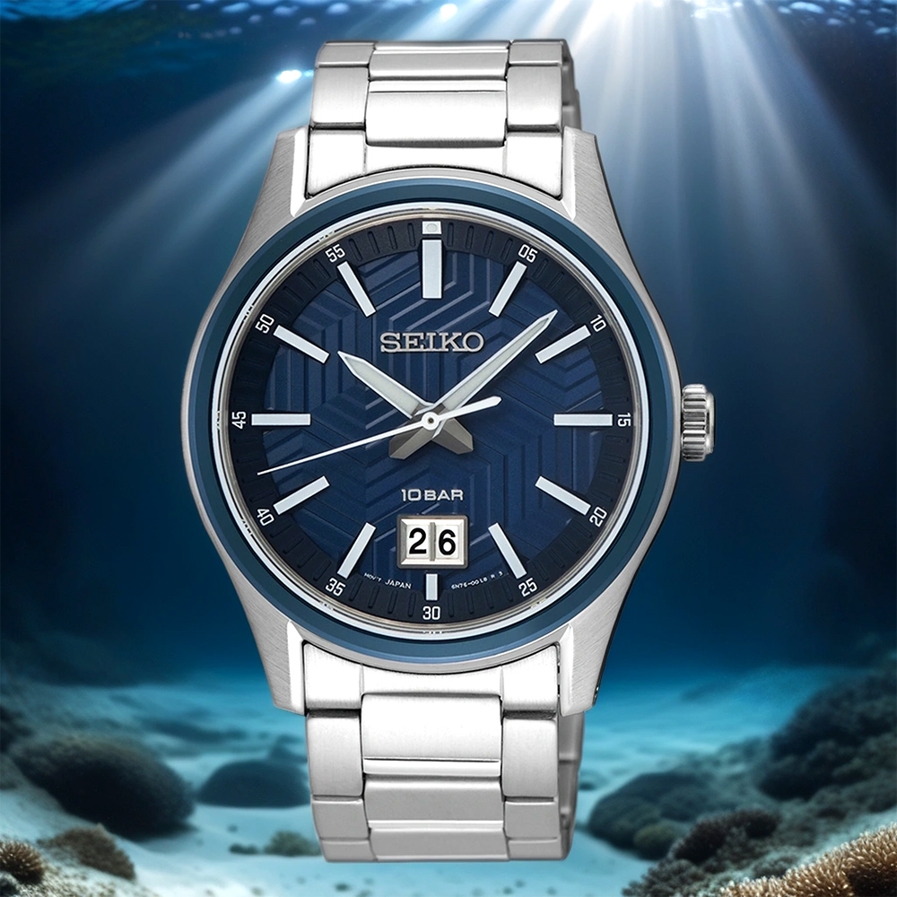 SEIKO 精工 城市簡約大日期男錶 開學購物季 送禮首選-39.5mm (SUR559P1/6N76-00K0B)_SK045
