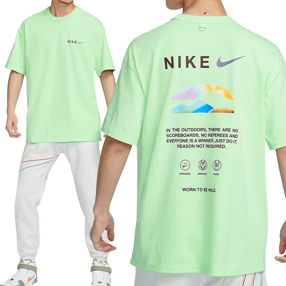 Nike NSW PREM ESSNTL OP2 TEE G 男綠運動休閒上衣短袖HF6172-376