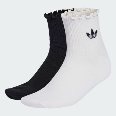 【adidas 愛迪達】 荷葉邊低筒襪 男/女 - Originals KD8367