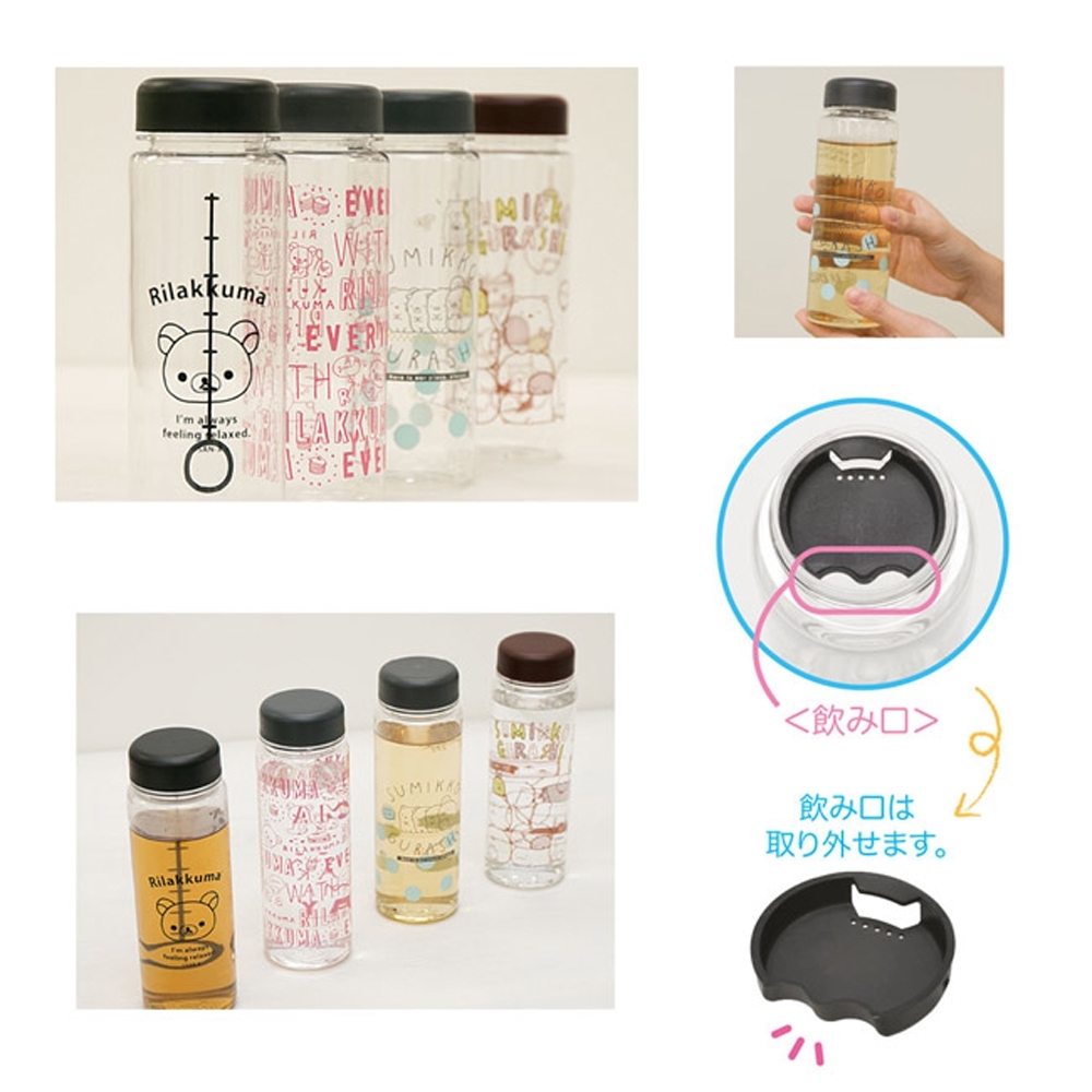 鯨鯊先生系列透明隨身冷水壺。海洋世界San-X | 絨毛填充玩偶