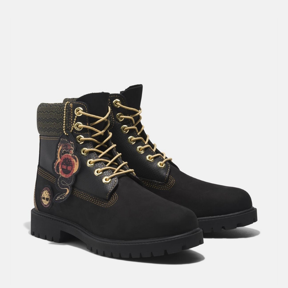 Timberland 男款黑色新年特別款防水六吋靴|A28MBEQ4 | 靴子