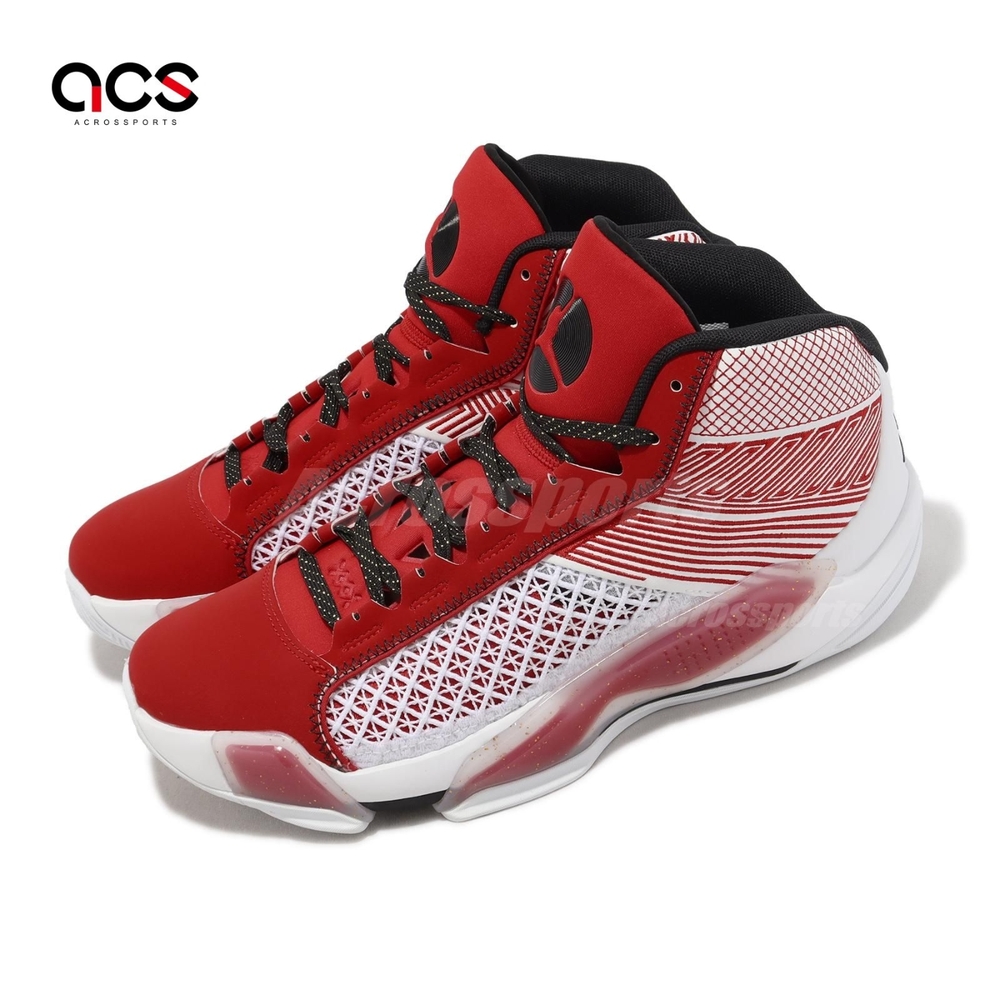 Nike 籃球鞋Air Jordan 38 XXXVIII PF 大學紅白男鞋氣墊緩震DZ3355-100