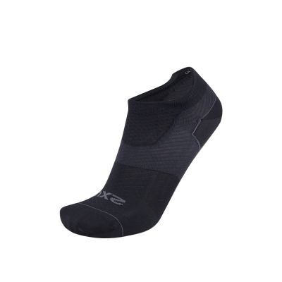 2XU U Vectr Ultralight No Show Compression Socks 中性 輕量緩震足弓機能隱形壓縮襪｜黑