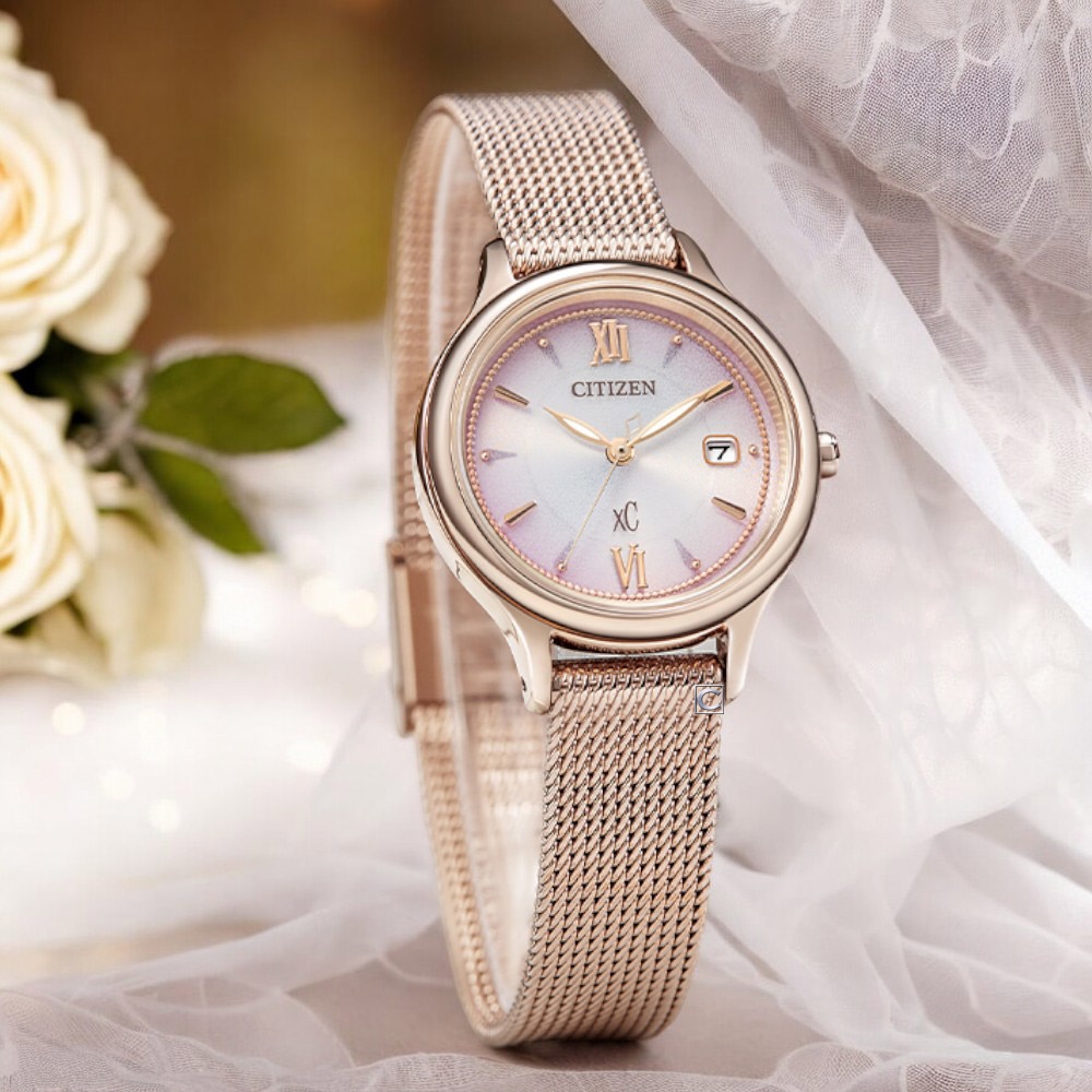 CITIZEN 星辰錶 XC 七夕情人節推薦款 光動能女錶 聖誕節 禮物-EW2635-54Z