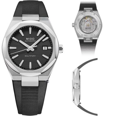 MIDO 美度錶 Multifort 8 One Crown 機械腕錶-40mm 黑膠 M0555071705100